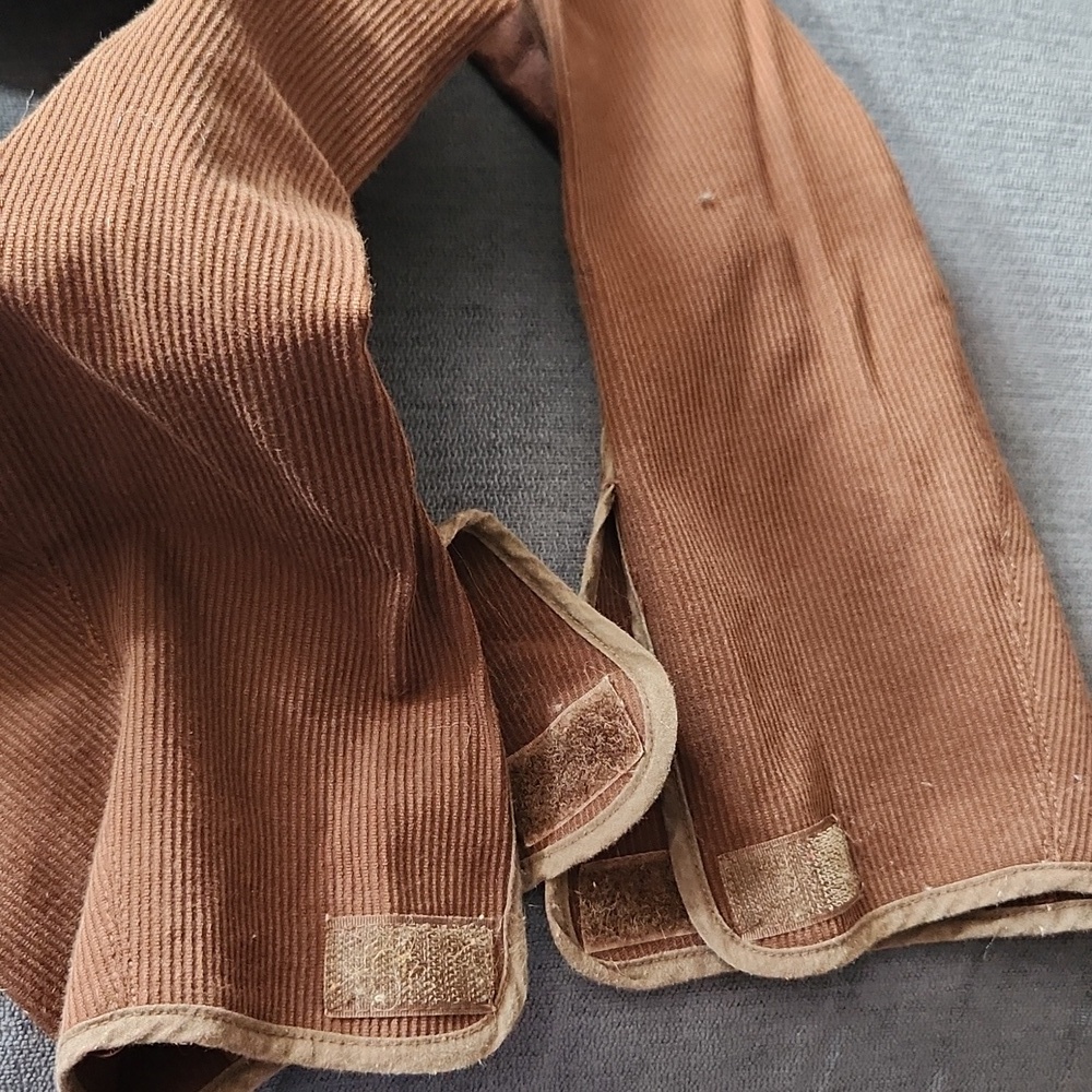 Goode Rider Equestrian Full Seat Brown Corduroy Low Pants Size 30R - Picture 11 of 12